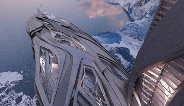 САМЫЙ оригинальный проект века: порт у берегов Антарктики.Ученик Захи Хадид, студент Венского ... - 3