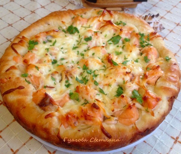 Рецепты от наших участников.Пирог с семгой . Ароматный и вкусный!Автор: Света ГуаговаДля пирога ...