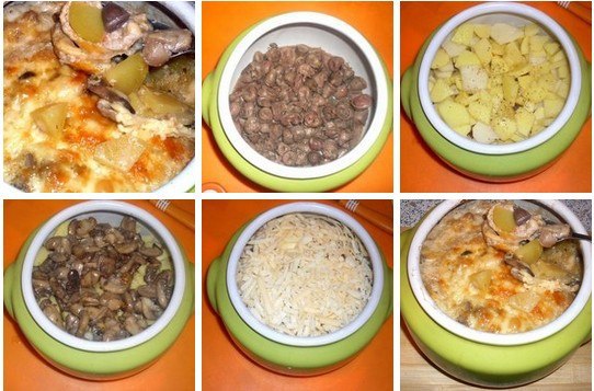 Жаркое из сердечек с грибами в горшочке или очень быстрый вкусный ужин :).Самое простое и быстрое - ...