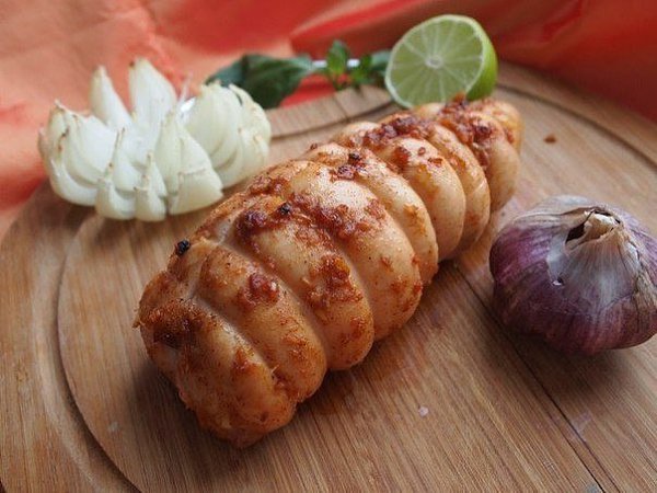 Куриная пастрома. Ингредиенты: 1 шт. грудка куриная (без кости) 2 ст. молоко коровье 3 ч.л. соль 1 ... - 6