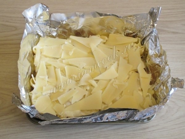 Лазанья из макарон. Ингредиенты: Макароны - 250-300 грамм; Мясной фарш - 500 грамм; Лук - 1-2 ... - 7