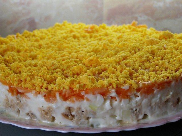 Салат «Мимоза» (классический). Для приготовления салата «Мимоза» по классическому рецепту вам ...