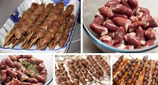 Шашлычки из куриных сердечек в духовке. Ингредиенты: - Сердце куриное 700 г - Соевый соус 100 мл - ...