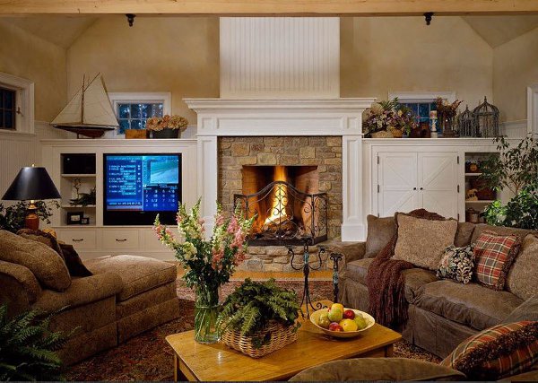 Отличным дизайнерским решением в загородном доме будет камин, он в последнее время занял прочное ...