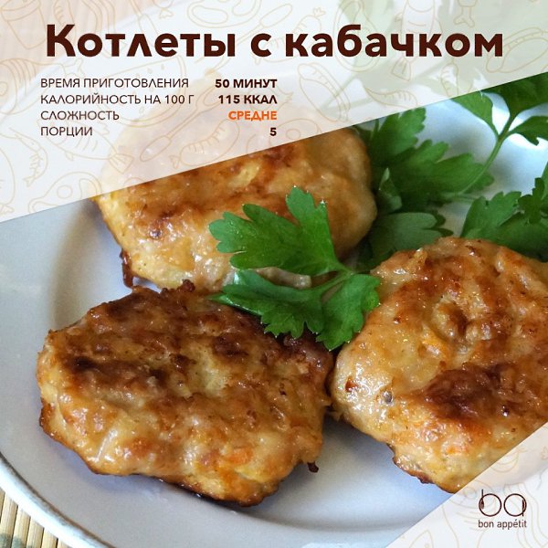 Куриные котлеты с кабачком.Ингредиенты:Куриное филе — 500 г Рис — 100 г Яйцо — 1 шт. Кабачок — 200 г ...