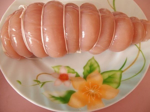 Куриная пастрома. Ингредиенты: 1 шт. грудка куриная (без кости) 2 ст. молоко коровье 3 ч.л. соль 1 ... - 4