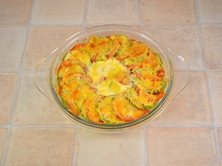 Запеченные кабачки и помидоры с сыром. Сочные кабачки, мягкие помидоры, нежный омлет в нижнем слое, ... - 9