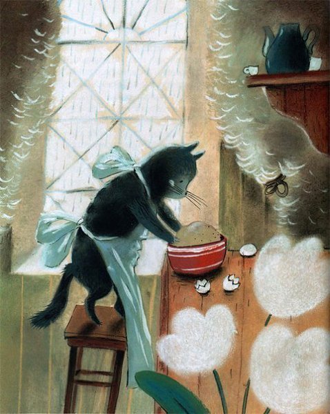 Хочу себе такого кота! Заходишь так с утра на кухню, а он такой: — Хозяин, а я тут блинчиков ...