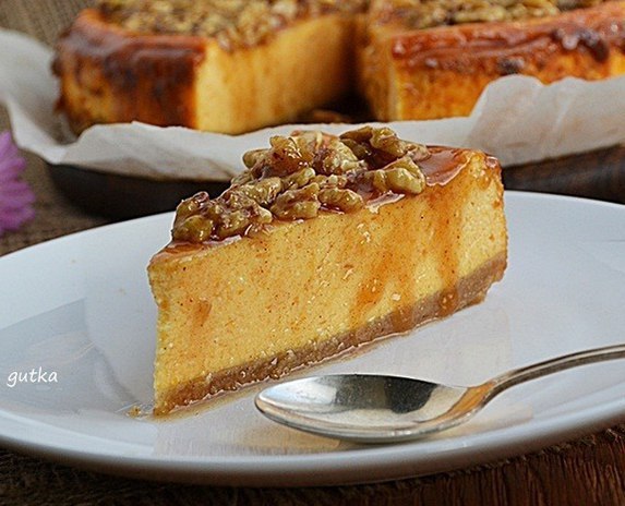 Тыквенный творожник с грецкими орехами и корицей. Вкус творожника с добавлением запеченной тыквы ...