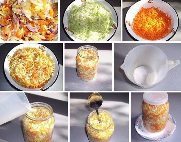 Вкусная капустка за сутки. Несколько лет назад коллега по работе принесла нам баночку этой капустки. ...
