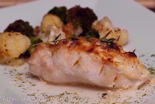 Фаршированные куриные грудки.Ингредиенты:- 4 куриных грудки- 240 г консервированных абрикосов (можно ... - 8