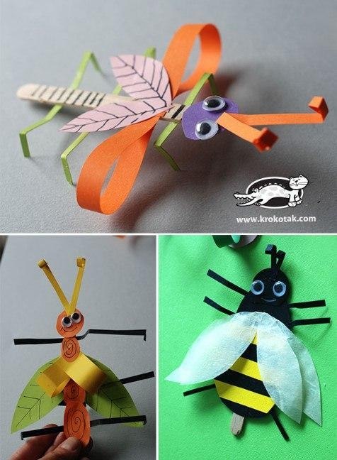 Насекомые своими руками: поделки насекомых для детей | Поделки, Оригами, Для детей