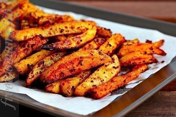 Ароматный картофель фри, запеченный в духовке.на 100грамм - 96.96 ккалБ/Ж/У - ...