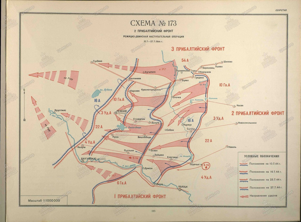 Режицко двинская операция карта