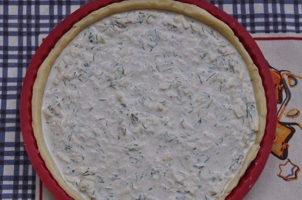 Киш с курицей и сыром.Ингредиенты:Для теста:Охлажденное сливочное масло — 150 гМука — 170 гЛедяная ... - 5