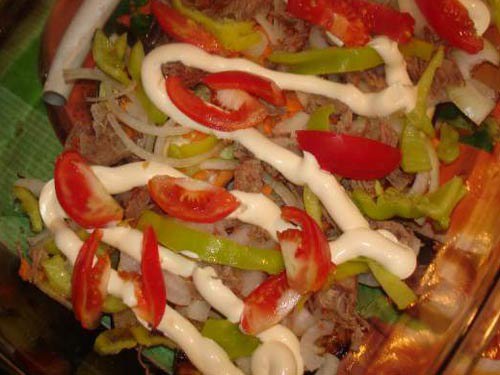 Запечённое соте с баклажанами и мясом. Очень вкусное блюдо. Наверное одно из моих любимых овощных ... - 5