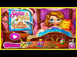 Princess Sofia the First Flu Doctor. Kids games for girls.