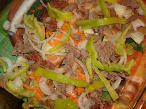 Запечённое соте с баклажанами и мясом. Очень вкусное блюдо. Наверное одно из моих любимых овощных ... - 4