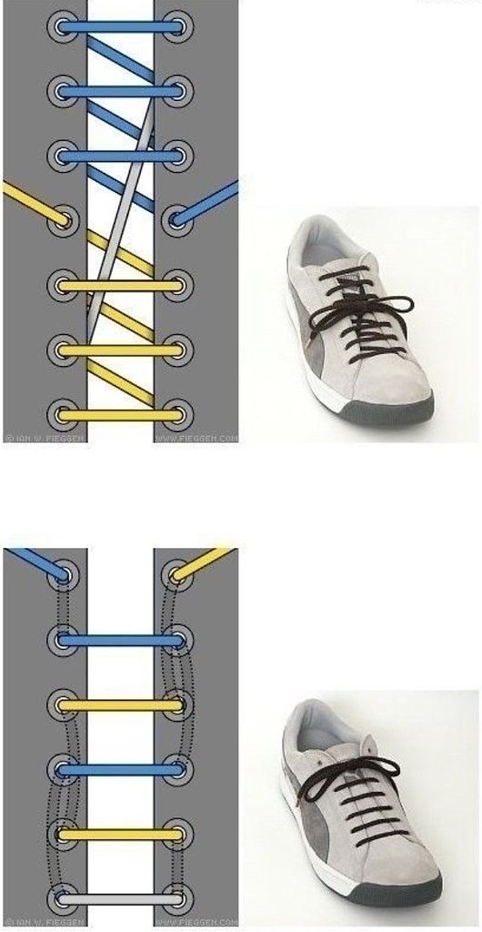 Как красиво завязать шнурки на кроссовках фото