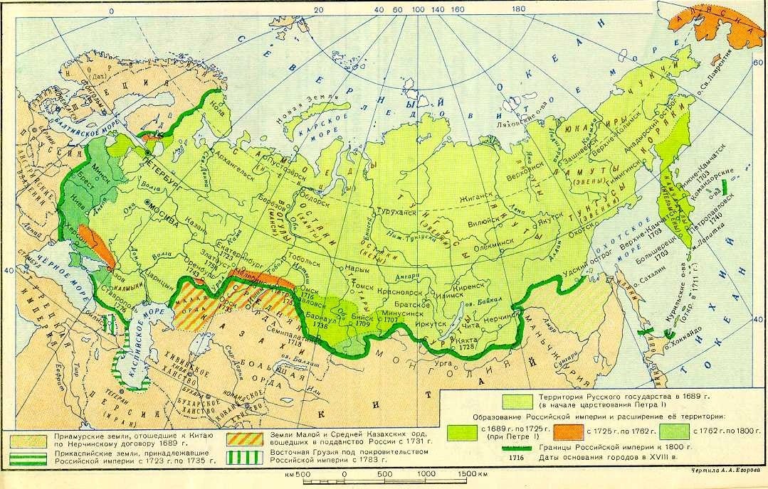 Карта россии в 18 веке на современной карте