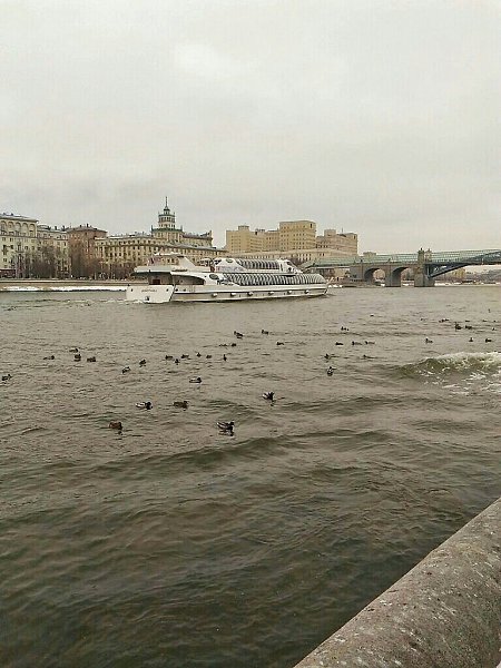 На фото.Вид на Москва реку с Пушкинской набережной. Еще больше интересного в инстаграм cvetok355 ...