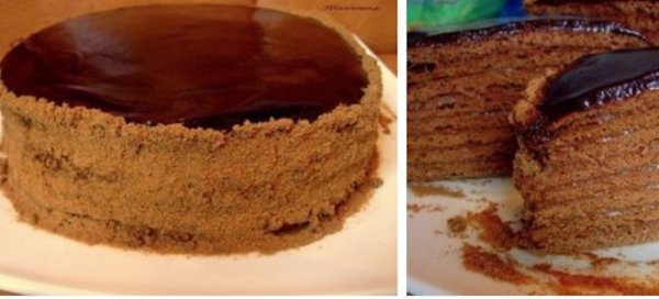 Вкуснейшая выпечка. Шоколадный медовик «Дамский каприз». Ингредиенты: Крем: 2 стакана молока 2 шт. ...