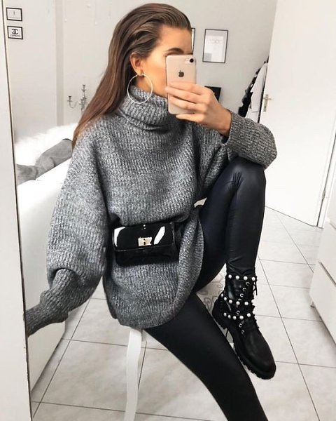 Строгое сочетание черного и серого в образах.#стиль@woman.blog - 2