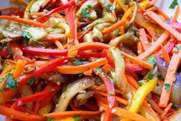 Диетические баклажаны по-корейски.на 100грамм - 41.15 ккалБ/Ж/У - ...