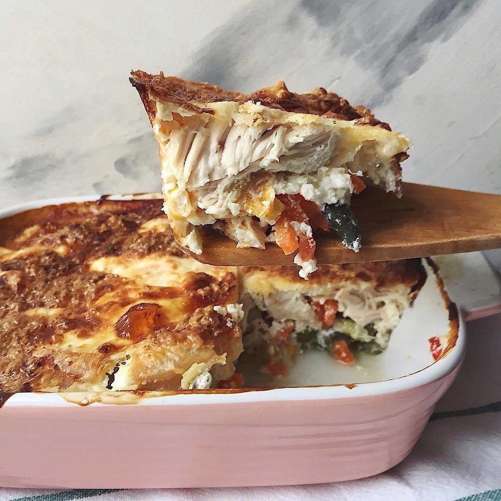 Очень вкусная куриная запеканка с овощами: идеальна для обеда и ужина! . Итого на 100 грамм 102 ...