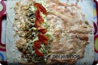 #закуска.Ингредиенты на 4 шаурмы:300 грамм куриного филе (половинка)2 небольших помидора1 огурец5 ... - 8