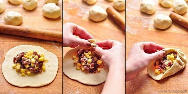 Вак балиш (маленькие пироги с мясом и картошкой) .Вам потребуется: -Мука - 700 гр., -Масло сливочное ... - 2