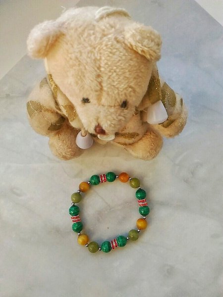 Счастье и радость несут самоцветы малахит, нефрит и тигровый глаз.Все сделано на двойной ... - 2