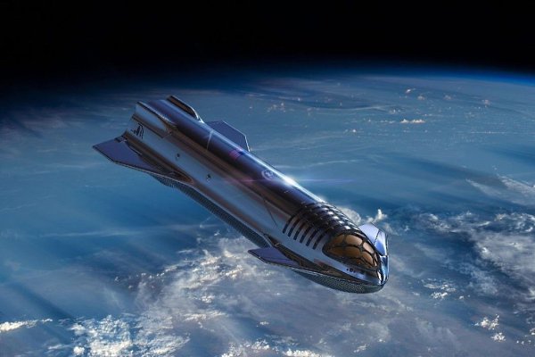 Прототип грузового корабля Starship компании SpaceX, который , как утверждает Илон Маск, в скором ...