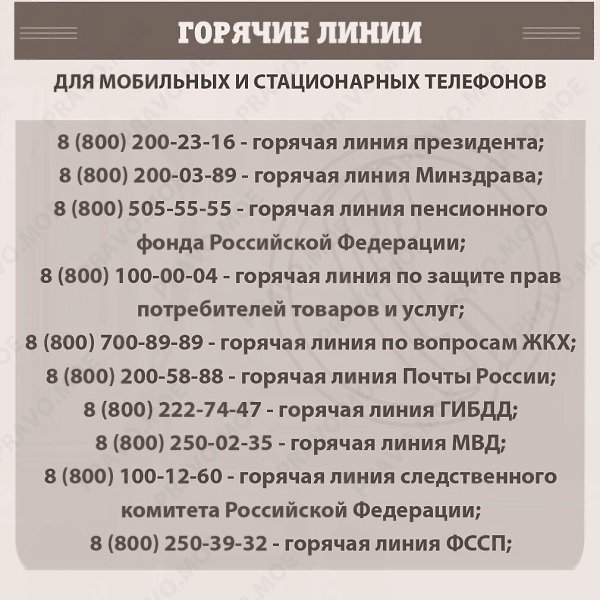 Важная информация, которая должна быть у всех!