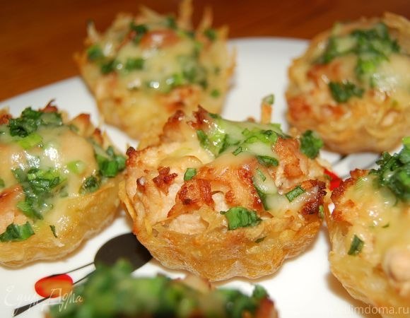 Кабачковые корзиночки с куриный начинкой .на 100грамм - 74.61 ккалБ/Ж/У - ...