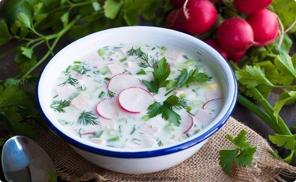 ВКУСНЕЙШАЯ ОКРОШКА НА КЕФИРЕ.ИНГРЕДИЕНТЫ: картофель — 2-3 шт яйца — 3 шт колбаса вареная — 250 г ...