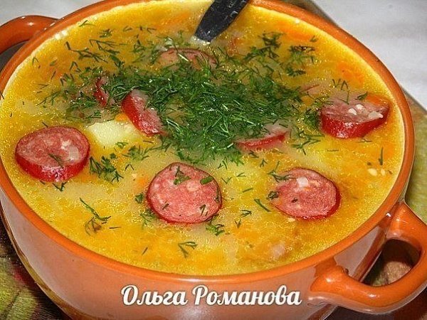 oдбopкa пеpвыx блюд oт льги oмaнoвoй.1. poмaтный cyпчик c кoпчёнoй кypицей и плaвленным ... - 2
