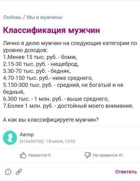 Требование к девушке мем