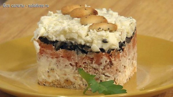 РЕЦЕПТЫ ВКУСНЕЙШИХ САЛАТОВ НА ПРАЗДНИЧНЫЙ СТОЛ.СЛОЕНЫЙ САЛАТ С КРАБОВЫМИ ПАЛОЧКАМИПотребуется по ... - 4