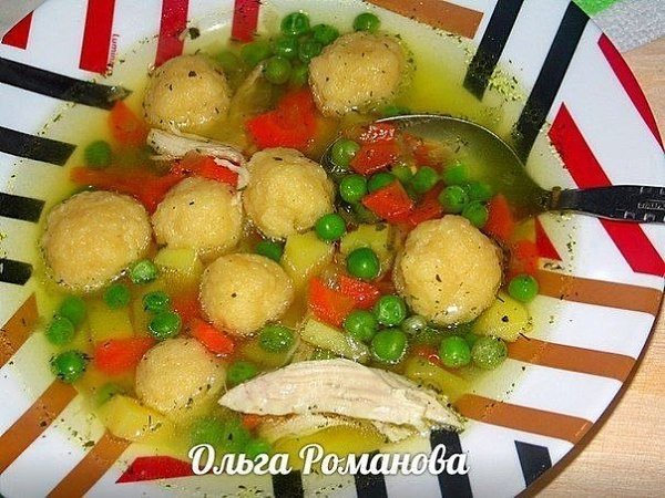 oдбopкa пеpвыx блюд oт льги oмaнoвoй.1. poмaтный cyпчик c кoпчёнoй кypицей и плaвленным ... - 7