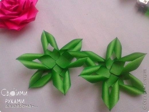 Розочки из атласных лент. Мастер-класс. - 9