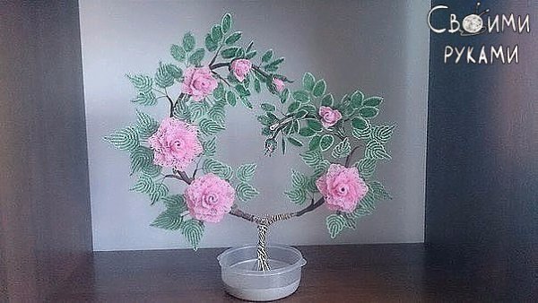 Мини МК по созданию розы из бисера - 7