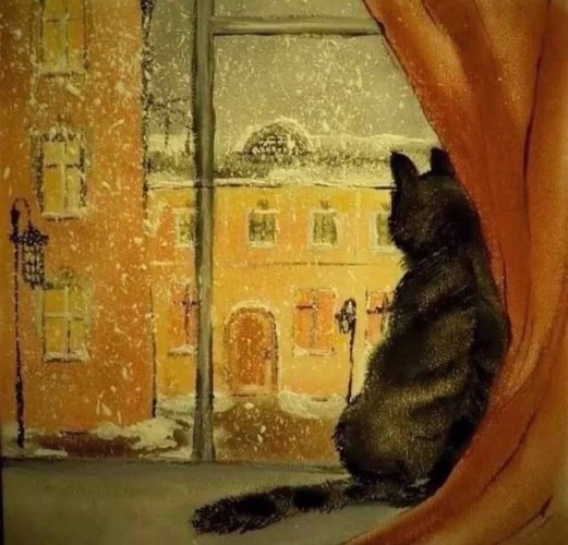 О Кошке и её Человеке. В пыльной Москве старый дом в два витражных окошка Он был построен в какой-то ...
