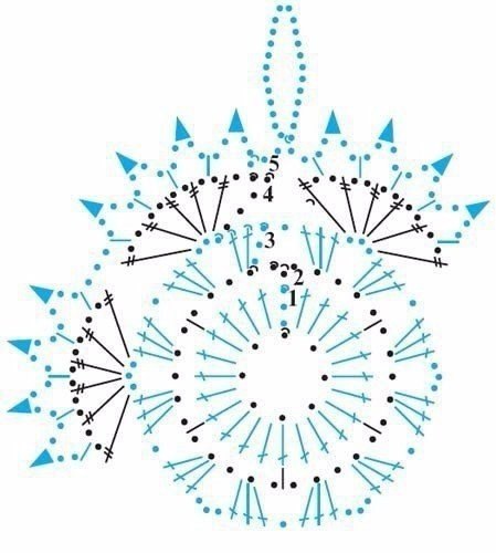 Вязаные снежинки - 5