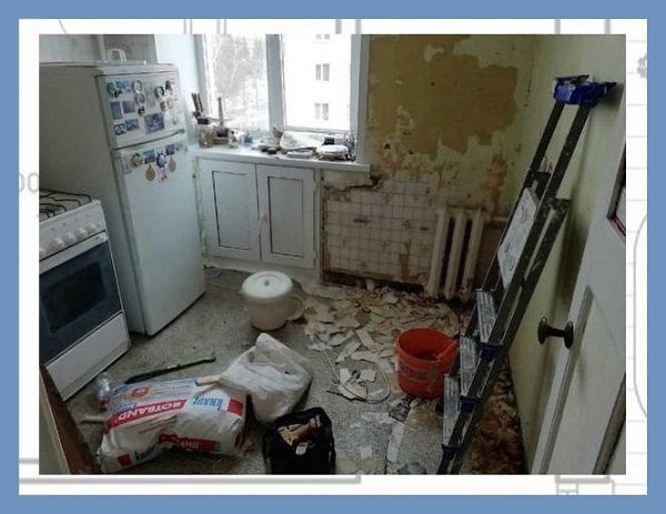 Все о дизайне интерьера.уками волонтеров обновили кухню старушке. от так вылядит счастье - 2