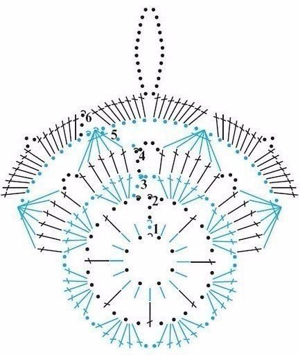 Вязаные снежинки - 6