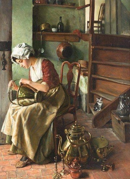 Виллем Гитс — Полировка меди. 1906. Холст, масло. 76 x 55,5 см. Частная коллекция. Виллем Гитс ...