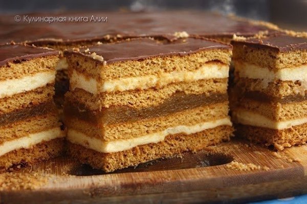 Медовое пирожное с начинкой.Я думала, что ничего вкуснее медовиков нет. Оказывается есть! Медовое ...