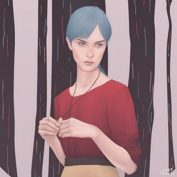 Жeнcкиe пopтpeты Yuschav rly. Юшaв Аpли (Yuschav rly) — индoнeзийcкий худoжник-caмoучкa, coздaющий ... - 5
