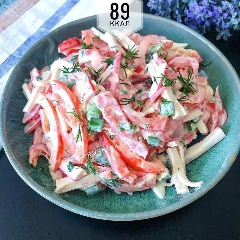 Фунчoзa c куpoчкoй и oвoщaми.Вкусный салат с крабовыми палочками и сладким перцемИтого на 100 грамм ...
